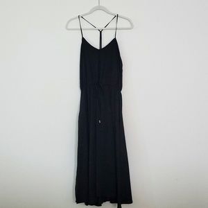 Banana republic black tie waist tring dress.